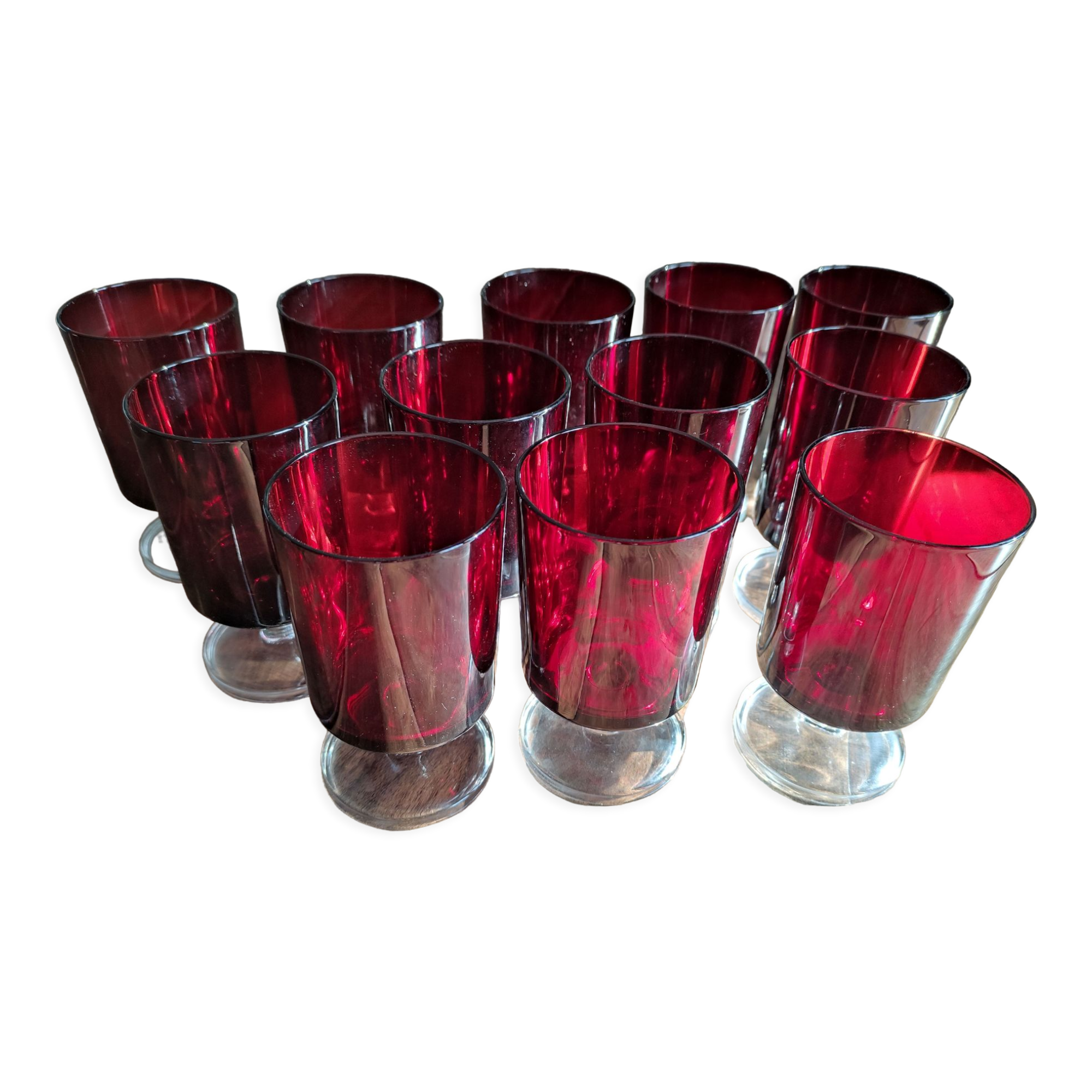 Set of 12 Luminarc wine glasses model Sweden red