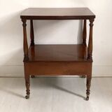 Side table in mahogany and mahogany veneer, 19th century.