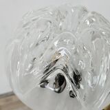 Mid-Century Murano Glass Floor Lamp in Wood and Metal with 3 Light Points