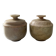 2 small stone urns