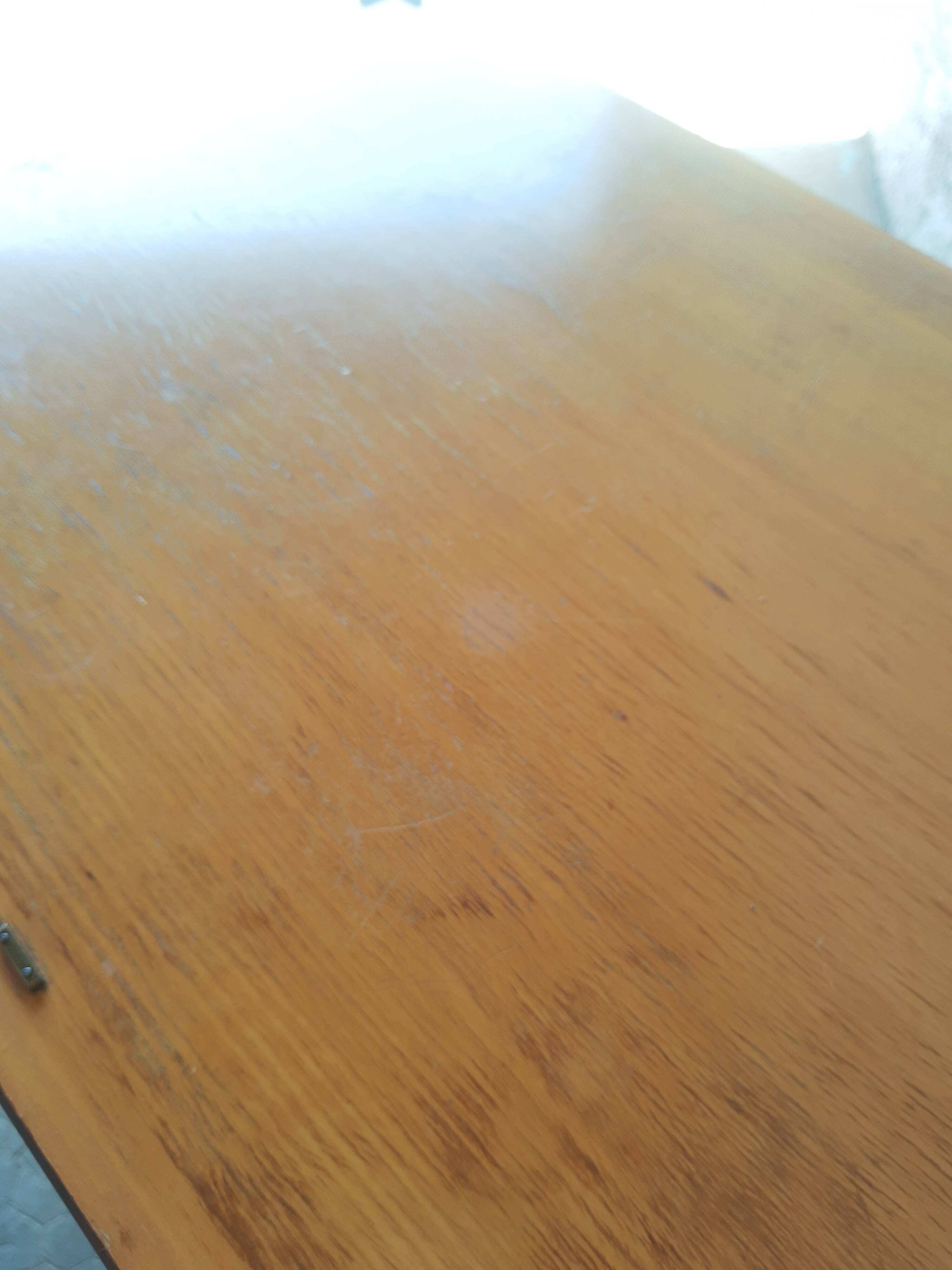 Vintage 70s light wood bedside table