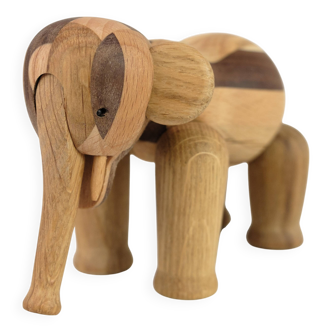 Kay Bojesen - Mini éléphant retravaillé en plusieurs types de bois - 70e anniversaire