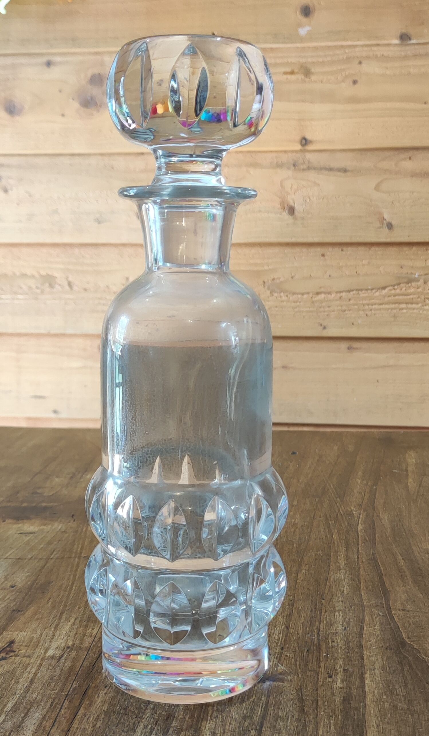 Large antique crystal decanter