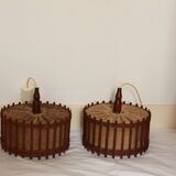 Pair of rattan suspensions