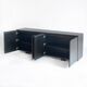 Vintage minimalist sideboard. Solid oak wood. Mid 90s.