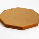 Very nice 1960s octagonal teak wall mirror | 45cm