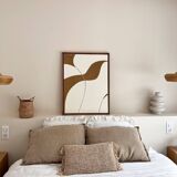 Cream and camel relief table.