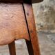 Pair of scalloped oak stools, France, early 20th century