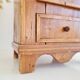 Bedside table, antique piece of furniture with drawers