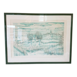 Watercolor Norman bocage signed