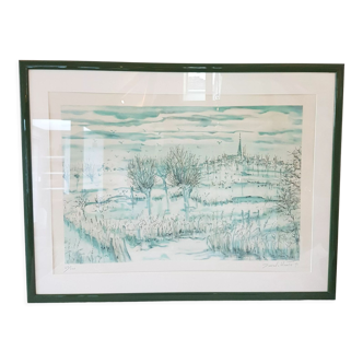 Watercolor Norman bocage signed