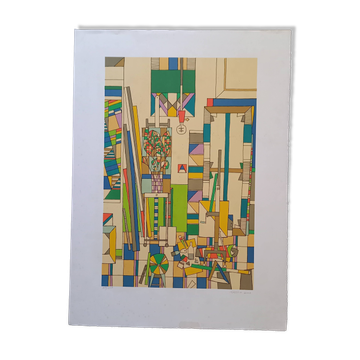 L’atelier cubiste, sérigraphie originale de Sergio de Castro (1922-2012)