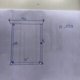 Rectangular mirror, wooden trumeau 120x139