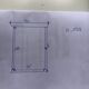 Rectangular mirror, wooden trumeau 120x139