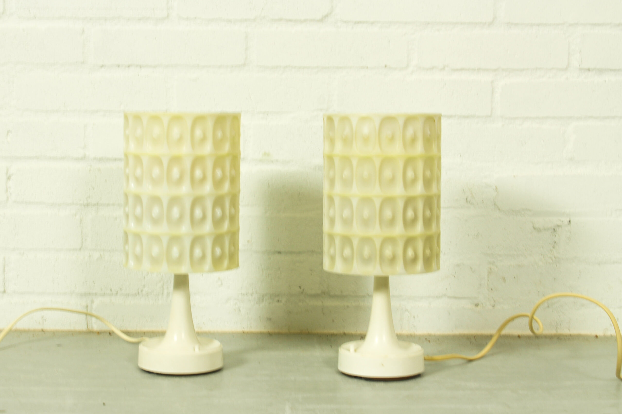 Elegant mid-century modern lamp set, Erco 1970s