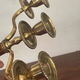 Paire de chandeliers en laiton