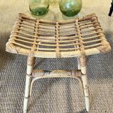 Tabouret vintage en rotin