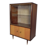 Space Age display cabinet with sliding glass doors, Belgium, 1960s
