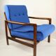 Fauteuil bleu vintage de 1970 design par Z.Baczyk