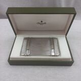 Christofle business card holder cigarette leaf case 925 sterling silver new