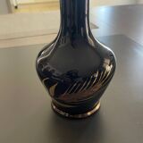 Vase bleu doré