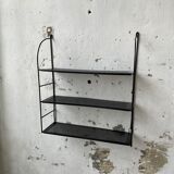 Black metal string shelf