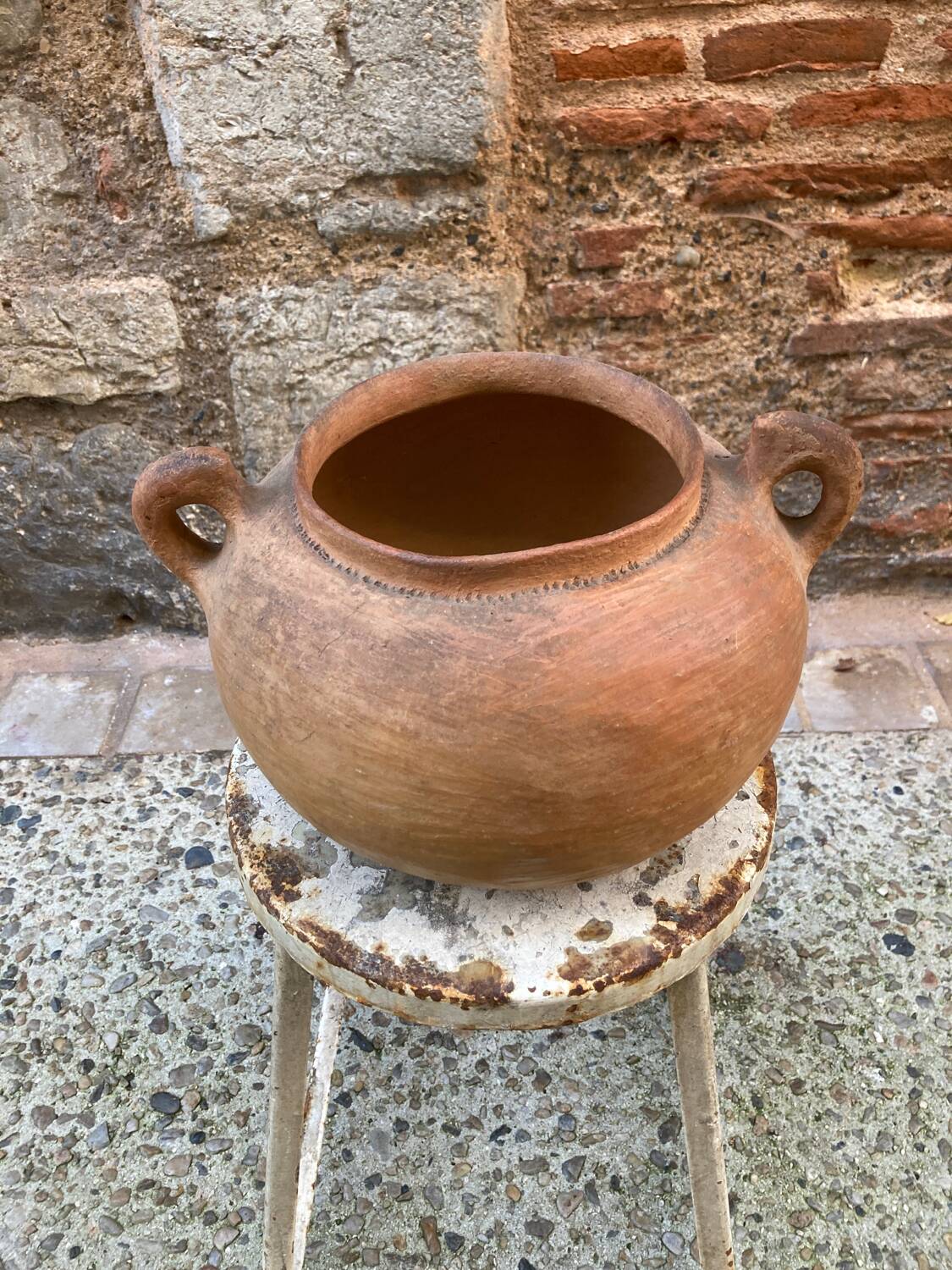 Terracotta pot vase