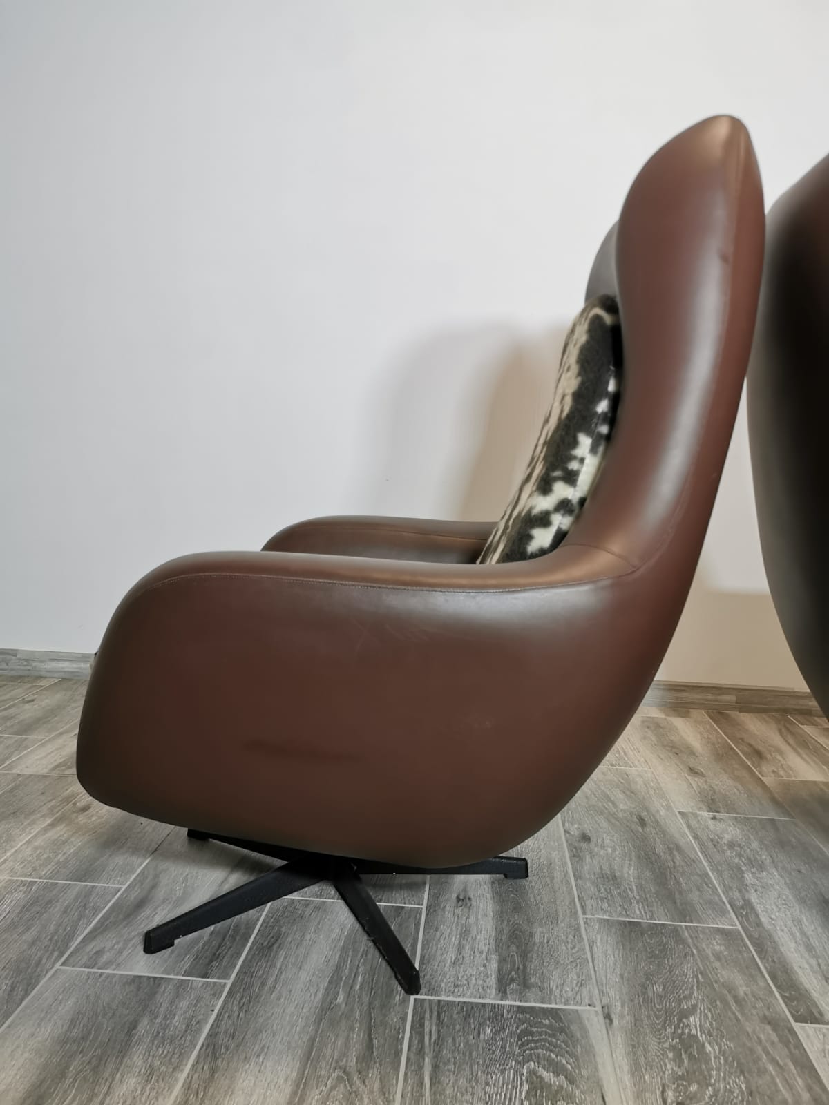 Mid century swivel armchairs