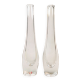 Pair of Midcentury vases by Nils Landberg, Orrefors, circa 1950.