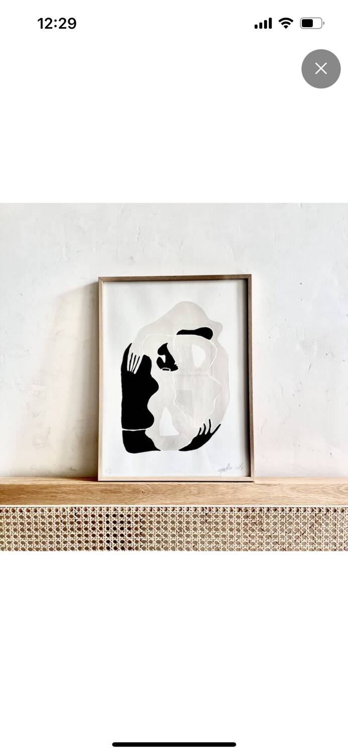 Lot of two poetic works, in 30 x 40 cm format, ink and paint on paper