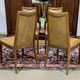 Set of 4 G-Plan chairs in teak and faux leather from the 1970s.