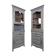 Pair of re-edged corner cabinets