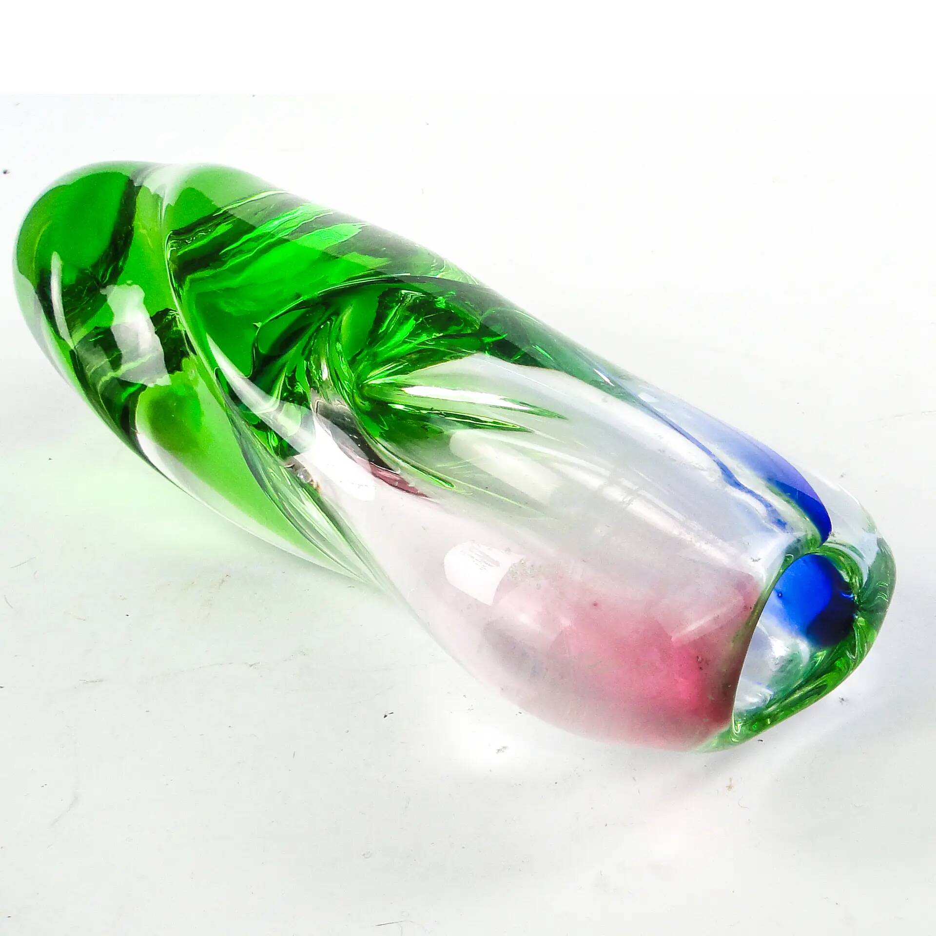 Mid-century modern vase, glass, designed by I. Suhajek, Czechoslovakia, 1960s