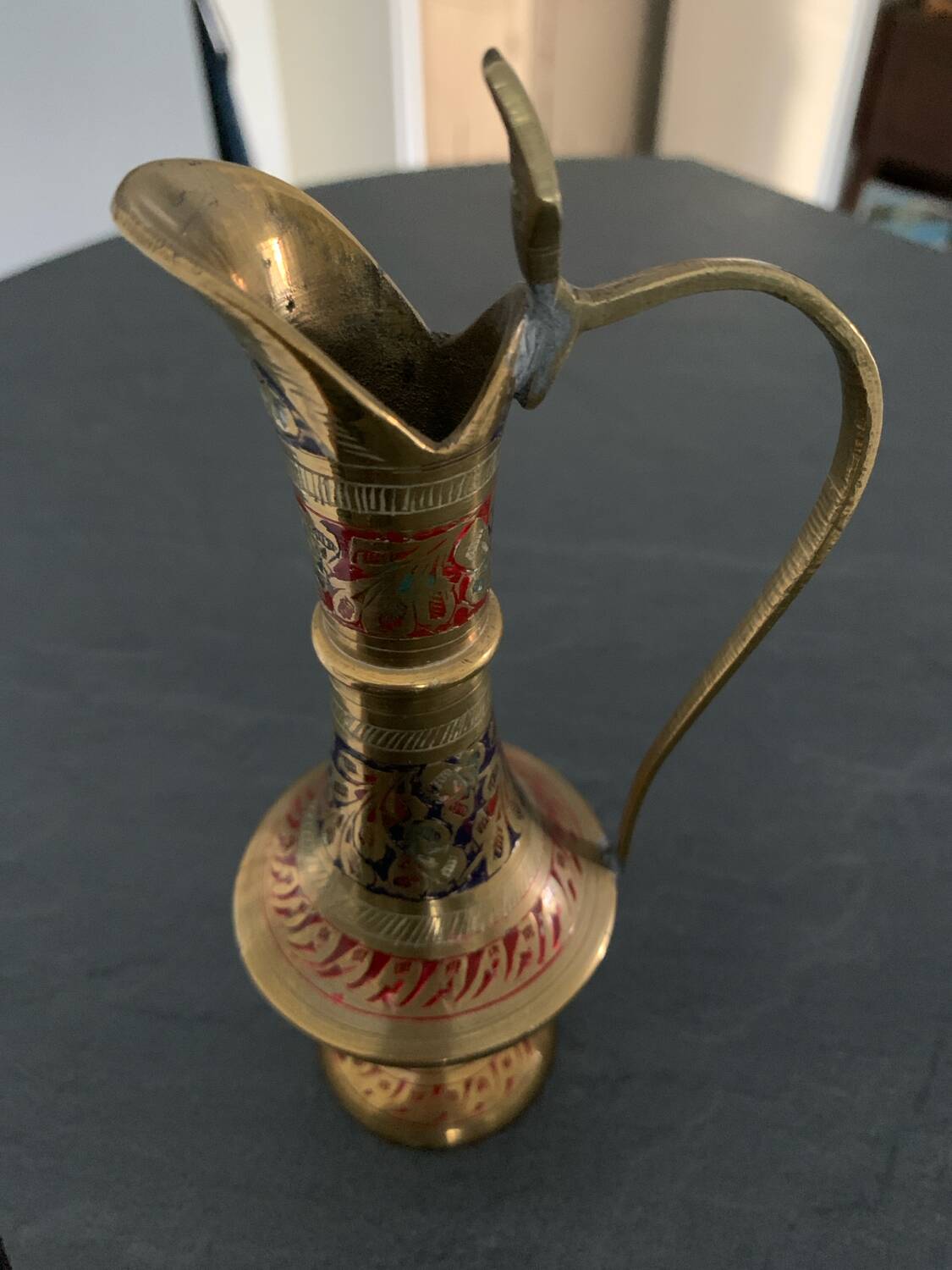 Brass pitcher vase
