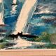 Original Swedish Oil on Panel – “Sailboats” by Bertil Thorell,  Signed