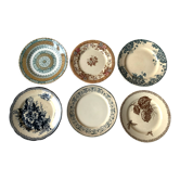 6 vintage plates