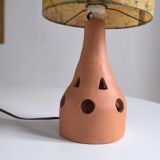 Openwork terracotta table lamp