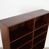 Bibliothèque en palissandre, design danois, années 1970, fabriquée par Omann Jun
