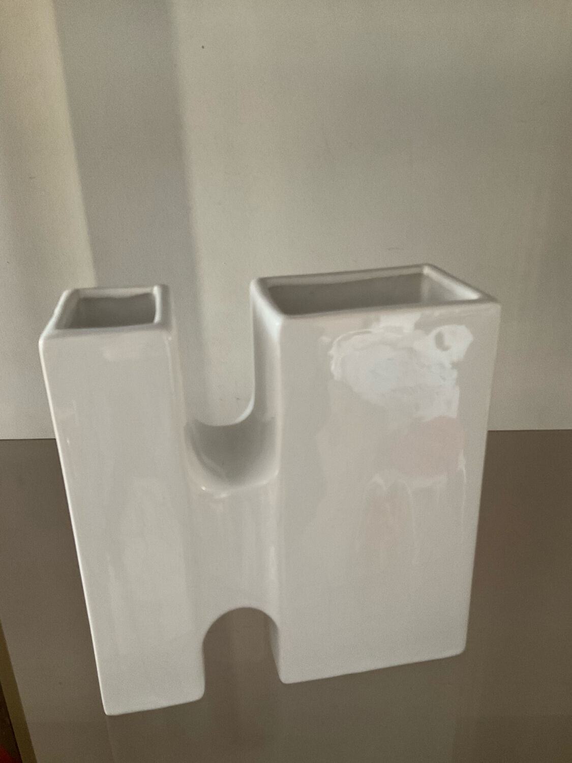 Vintage glazed ceramic vase