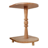 Brutalist side table in raw wood