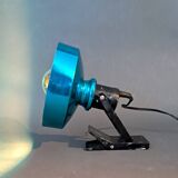 Lita 1950/1960 clamp spotlight with blue diffuser.
