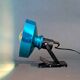 Lita 1950/1960 clamp spotlight with blue diffuser.