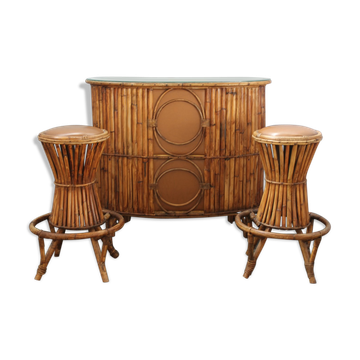 Table de bar & tabourets années 60