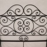 Antique wrought iron double bed, Italy 19th century