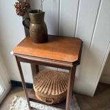Art Deco bedside table in solid wood