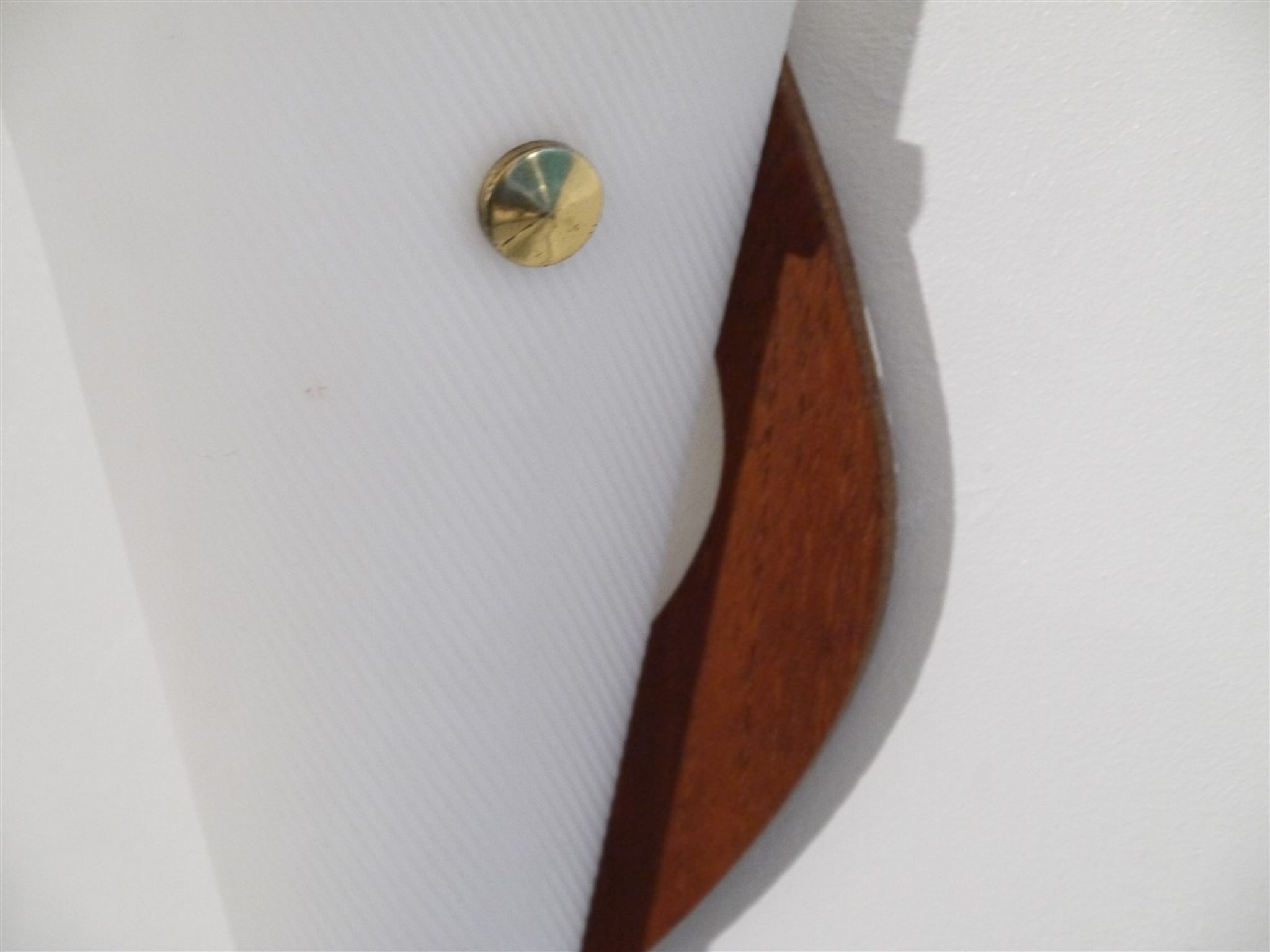 Pair of scandinavian vintage wall lamps in teak and acrylic 1970