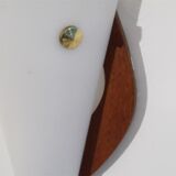 Paire d'appliques vintage scandinave en teck et acrylique 1970