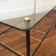 Low Glass Table with door magazines 50's