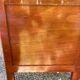 Vintage wood and rattan chest bench