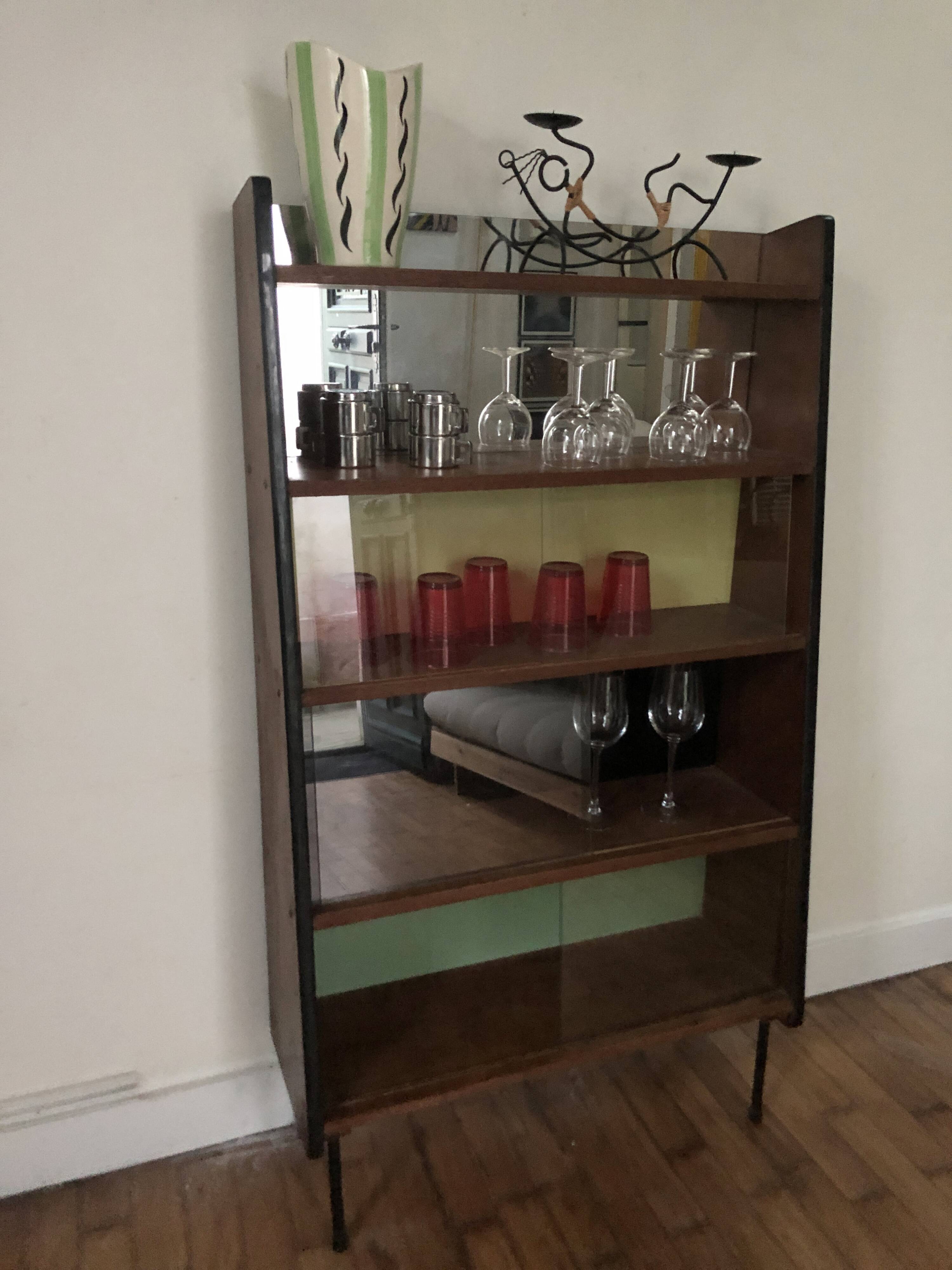 Bookcase • Vintage Shelves • Oak • Attributed to Pierre Guariche • 1950